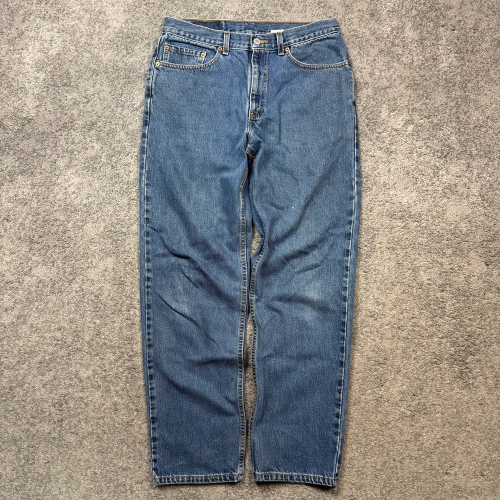 Levis 550 Relaxed Fit Jeans Blue 34x32 Vintage 90s Denim Made In USA